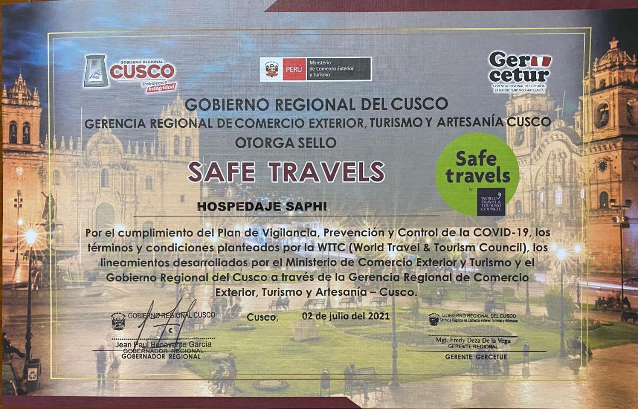 Saphi Inn Cusco - Excelente Ubicacion Zewnętrze zdjęcie